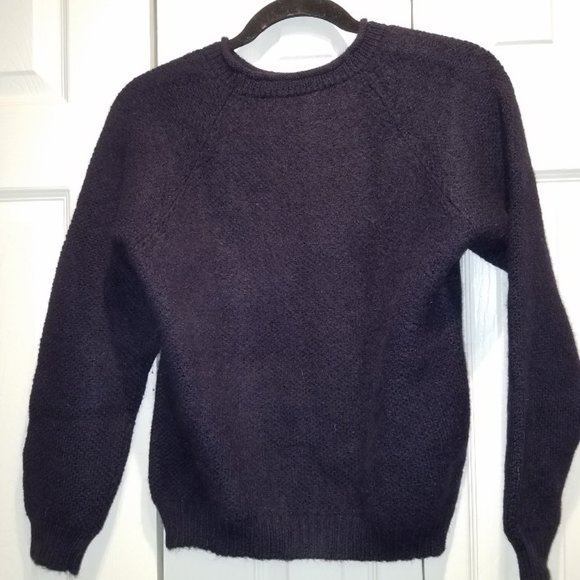 Peruvian Connection Alpaca Pullover Crew Neck Navy Sweater - Picture 2 of 5